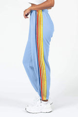 Contrast Striped Elastic Waist Active Pants - Trendsi - Flyclothing LLC