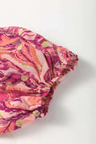 Floral Print Ruffled Puff Short Sleeve Blouse - Trendsi - Flyclothing LLC