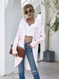 Tie-Dye Oversized Open Front Cardigan - Trendsi - Flyclothing LLC
