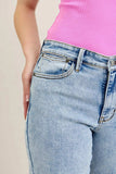 Judy Blue Full Size High Waist Stone Wash Straight Jeans Plus Size - Trendsi - Flyclothing LLC