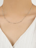 925 Sterling Silver Beaded Necklace - Trendsi