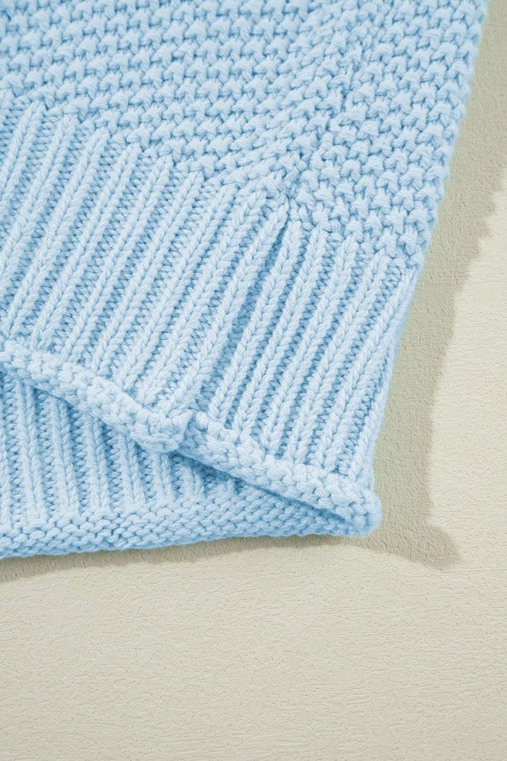 Turtleneck Cap Sleeve Sweater - Trendsi - Flyclothing LLC