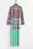 Fringe Tied Long Sleeve Cardigan - Trendsi - Flyclothing LLC