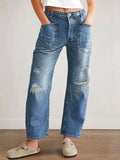 Distressed Jeans with Pockets - Trendsi