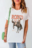 Cowboy Graphic Round Neck Short Sleeve T-Shirt - Trendsi - Flyclothing LLC