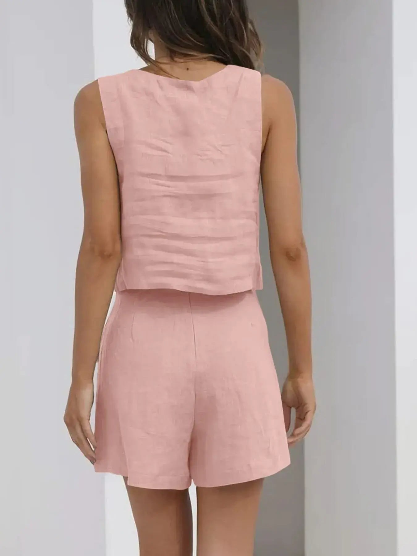 Square Neck Tank and Shorts Set - Trendsi - Flyclothing LLC