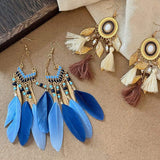 Alloy Rice Bead Dangle Earrings - Trendsi - Flyclothing LLC