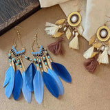 Alloy Rice Bead Dangle Earrings - Trendsi - Flyclothing LLC