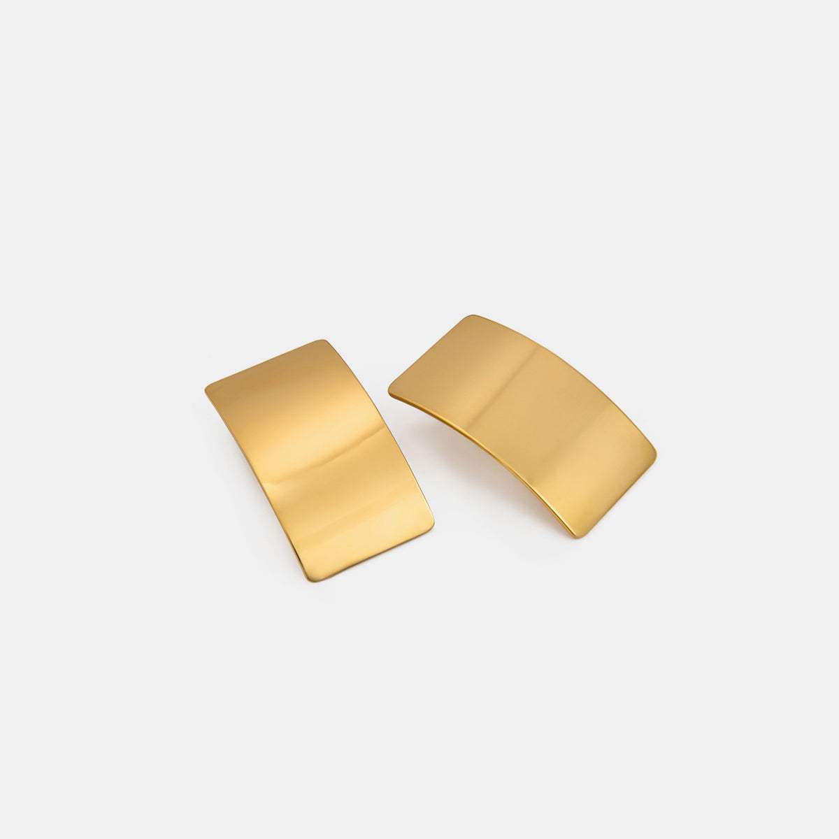 Stainless Steel Rectangle Earring - Trendsi - Flyclothing LLC
