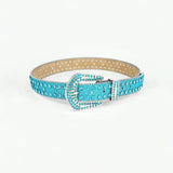 Rhinestone PU Leather Belt - Trendsi