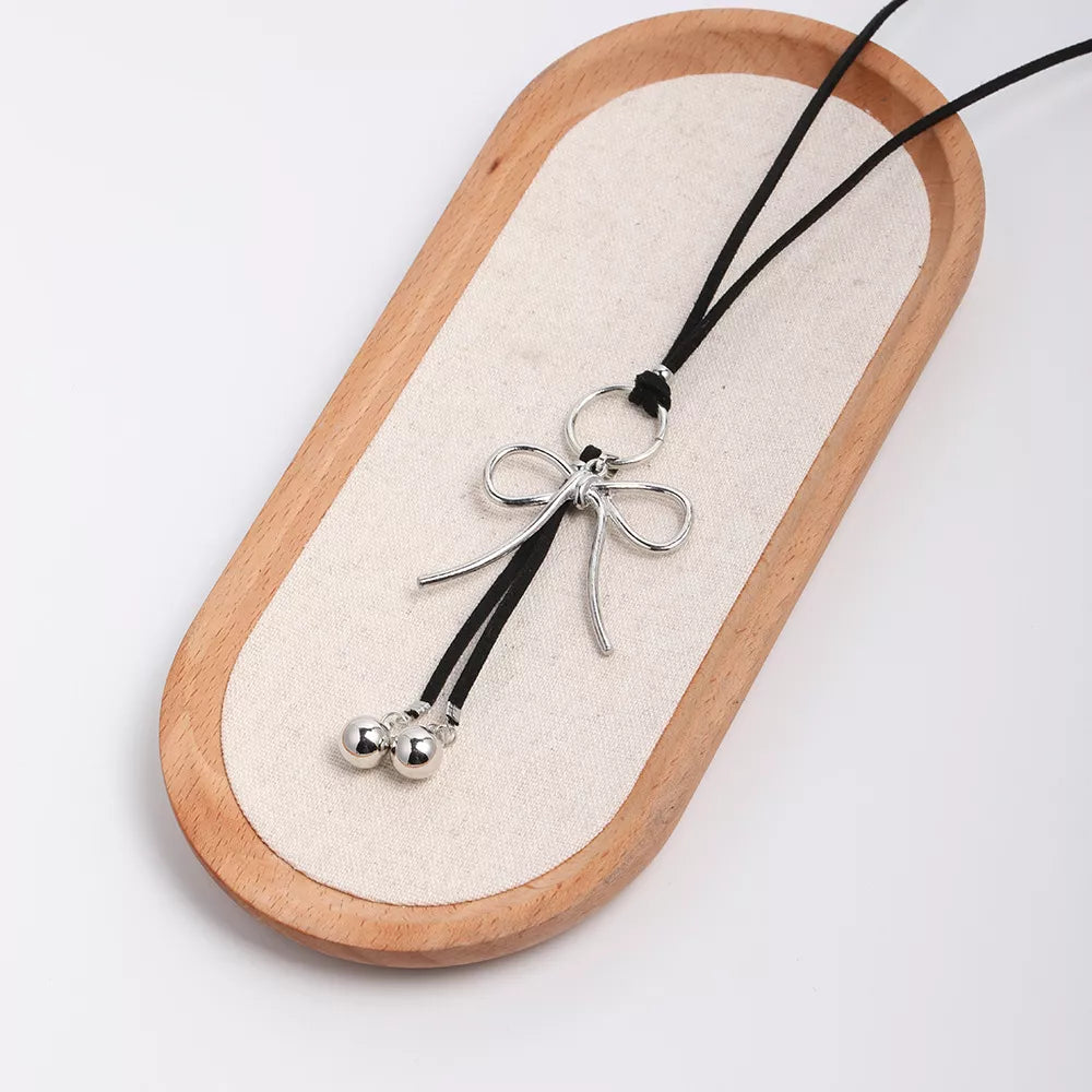Elegant Bow Pendant Necklace - Trendsi - Flyclothing LLC