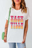 Letter Graphic Round Neck Short Sleeve T-Shirt - Trendsi - Flyclothing LLC