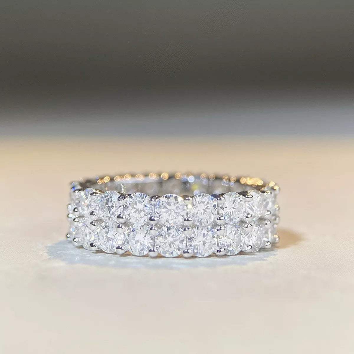 925 Sterling Silver Moissanite Ring - Trendsi - Flyclothing LLC