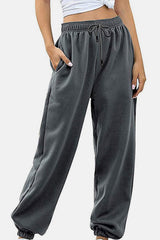Elastic Waist Joggers with Pockets - Trendsi - Flyclothing LLC