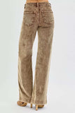 RISEN High Rise Wide Leg Corduroy Jeans - Trendsi - Flyclothing LLC