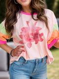 Graphic Round Neck Half Sleeve T-Shirt - Trendsi - Flyclothing LLC