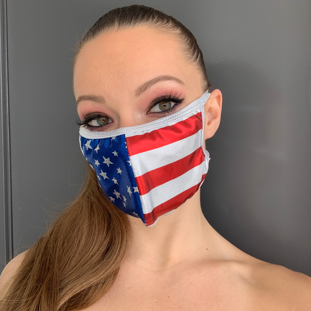 Roma Costume American Flag Face Mask M109