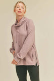 Kimberly C Drawstring Side Zip Sweatshirt - Trendsi - Flyclothing LLC
