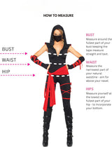Women's 4 Pc Deadly Ninja Costume Halloween deadpool - SHOMICOBOUTIQUE - Flyclothing LLC