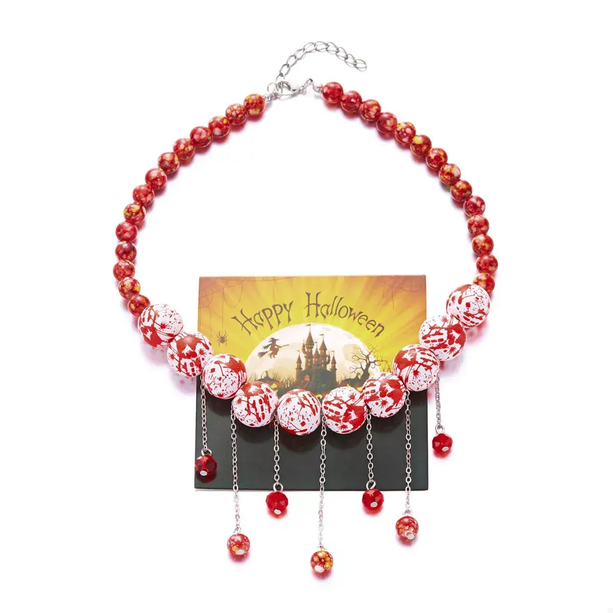 Halloween Theme Necklace with Dangling Beads - Trendsi - Flyclothing LLC