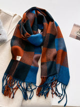 Plaid Fringe Scarf - Trendsi - Flyclothing LLC