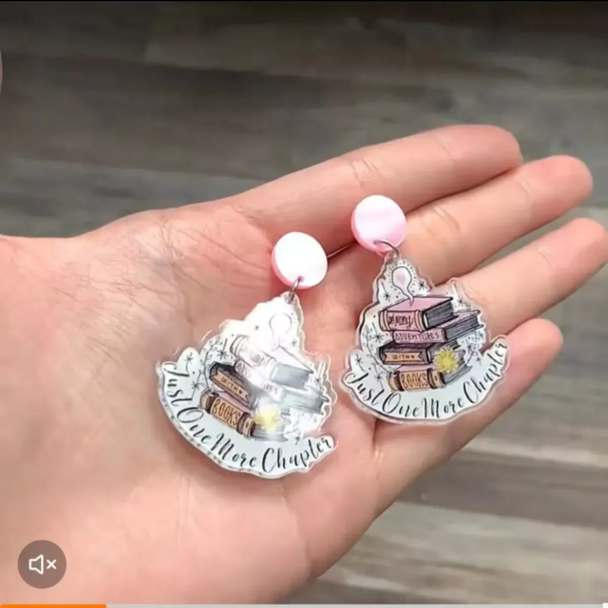 Book Stack Acrylic Drop Earrings - Trendsi - Flyclothing LLC