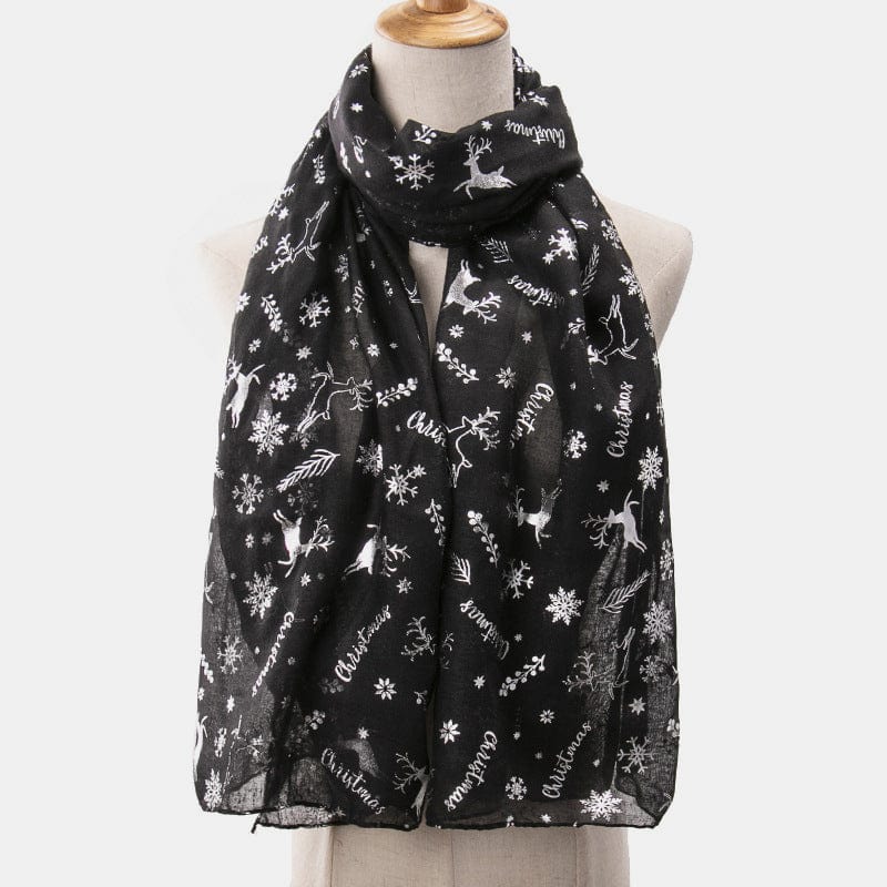Christmas Element Polyester Scarf - Trendsi