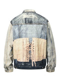 Men's Lace Up Back Button Up Denim Jacket - Trendsi - Flyclothing LLC