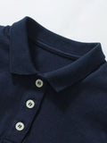 Children's Button Detail Short Sleeve Polo - Trendsi - Flyclothing LLC
