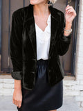 Button Up Lapel Collar Blazer - Trendsi