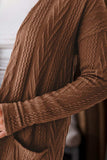 Textured Open Front Cover Up with Pockets - Trendsi - Flyclothing LLC