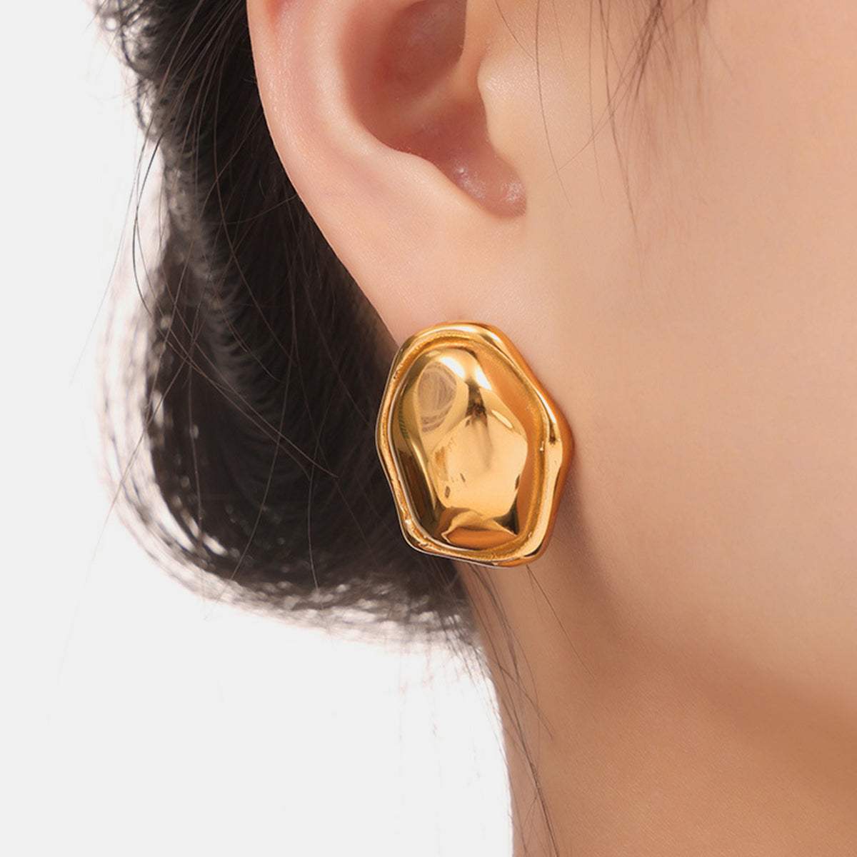 Titanium Steel Geometric Shape Earrings - Trendsi - Flyclothing LLC