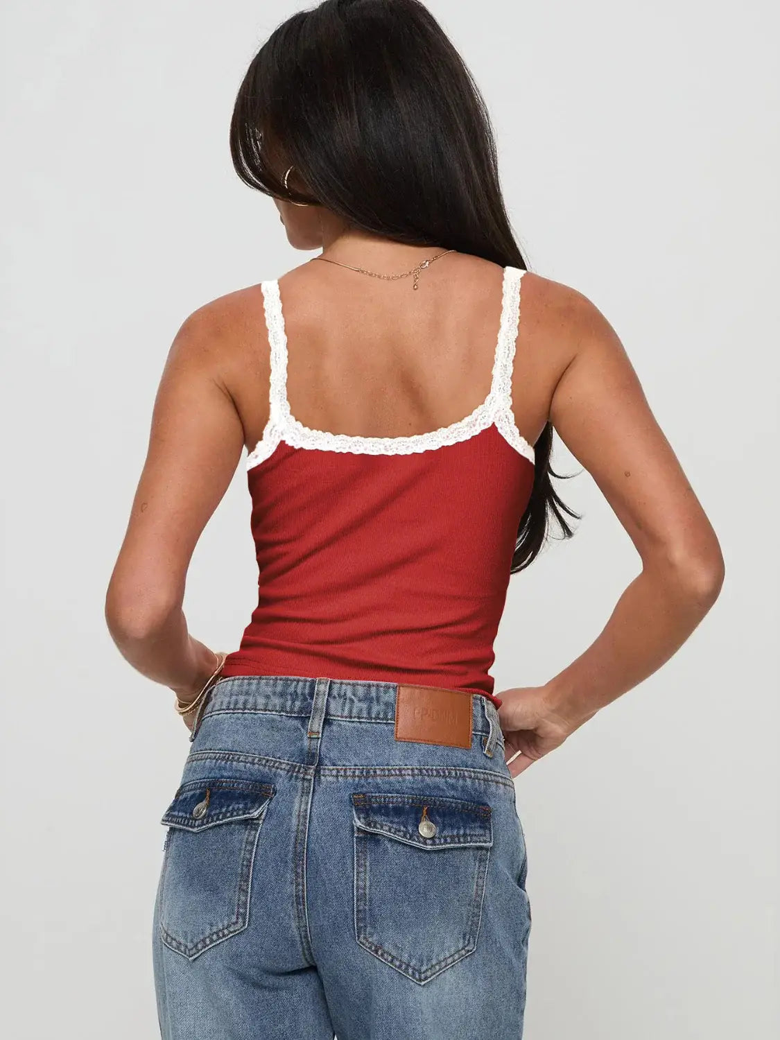 Lace Detail Cropped Cami - Trendsi - Flyclothing LLC