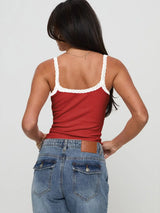 Lace Detail Cropped Cami - Trendsi - Flyclothing LLC