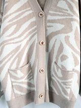 Zebra Print Button Up Cardigan - Trendsi - Flyclothing LLC