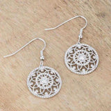 .95 Ct Interlocking Circle Rhodium and CZ Earrings - JGI - Flyclothing LLC