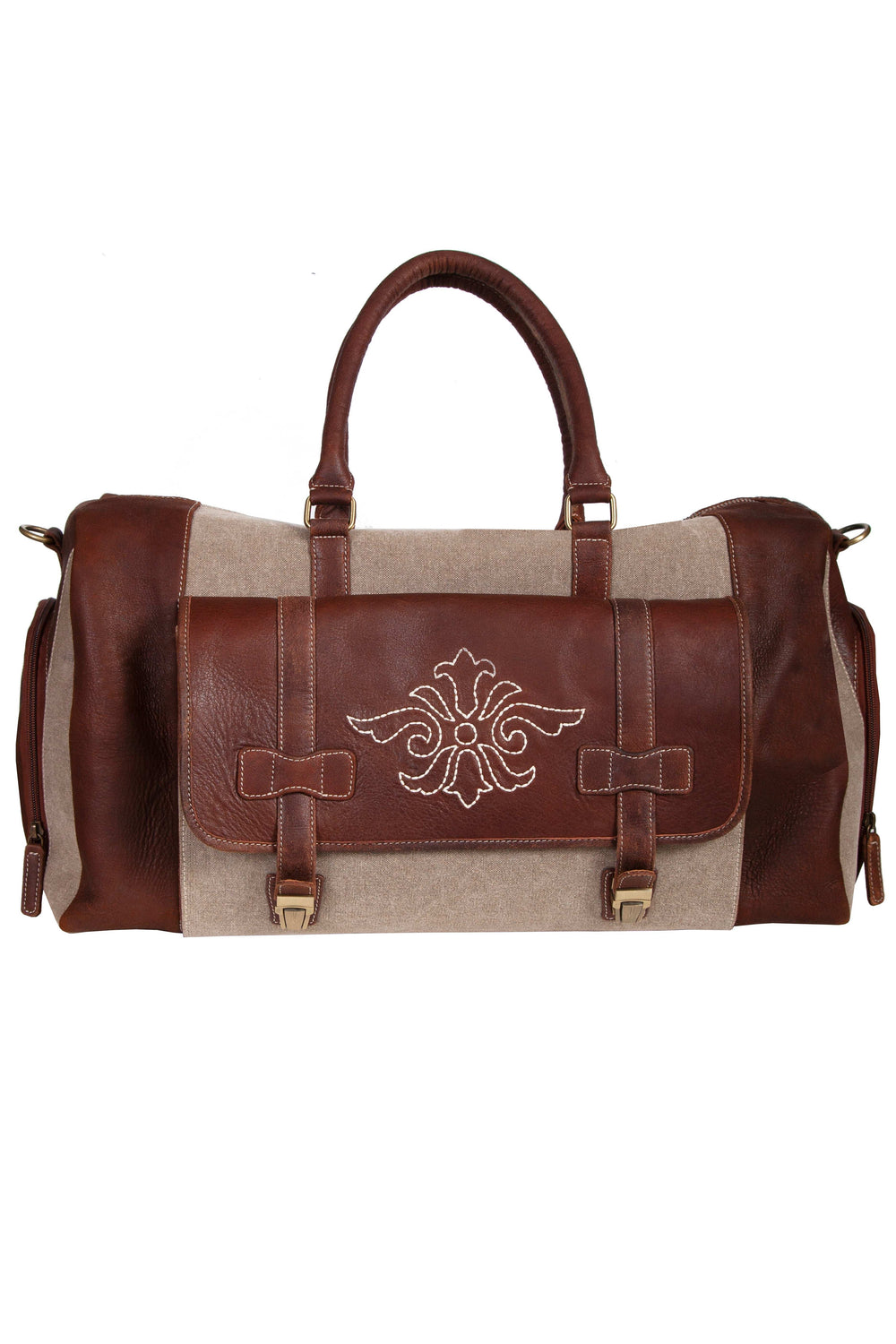 Scully Leather Berkeley Leather Brown Duffel Bag - Scully Leather - Flyclothing LLC