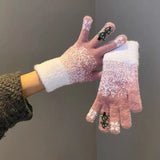 Knitted Snowflake Gloves - Trendsi - Flyclothing LLC