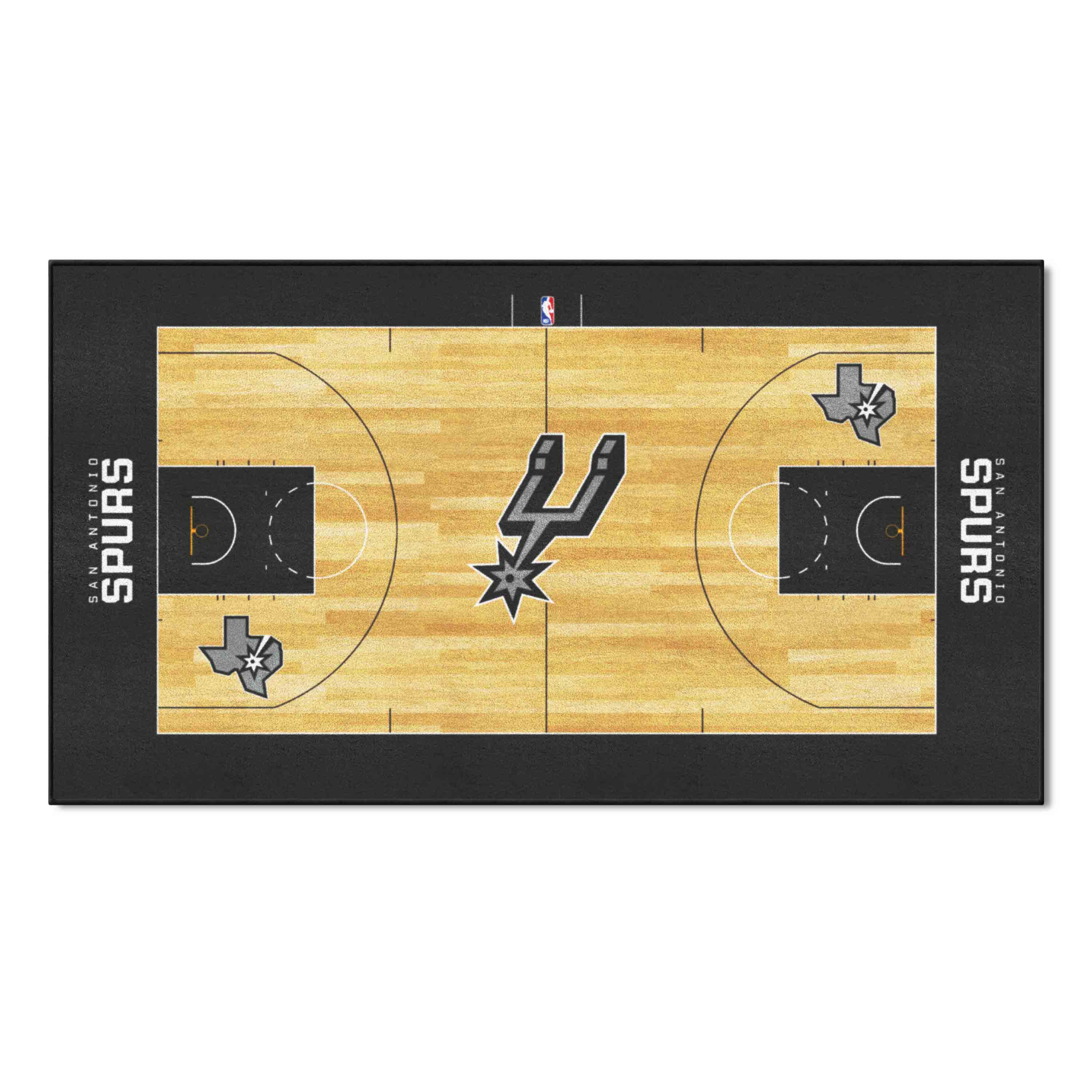 San Antonio Spurs Court Runner Rug - 24in. x 44in. - San Antonio Spurs