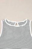 Striped Ribbed Round Neck Tank - Trendsi - Flyclothing LLC