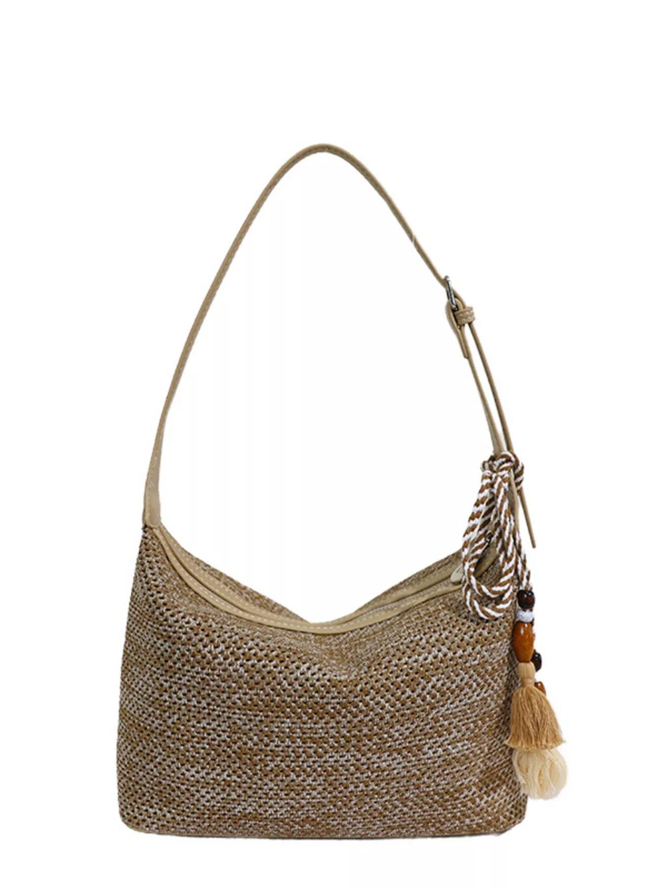 Woven Shoulder Bag with Tassel - Trendsi - Flyclothing LLC