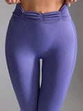 Ruched High Waist Active Leggings - Trendsi