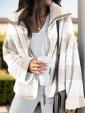 Full Size Plaid Zip Up Long Sleeve Jacket - Trendsi - Flyclothing LLC