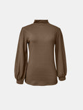 Full Size Mock Neck Long Sleeve T-Shirt - Trendsi - Flyclothing LLC