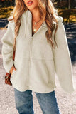 Drawstring Zip Up Long Sleeve Hooded Jacket - Trendsi - Flyclothing LLC