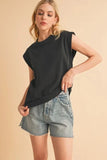 Aemi+Co Solid Color Round Neck Sleeveless Top - Trendsi