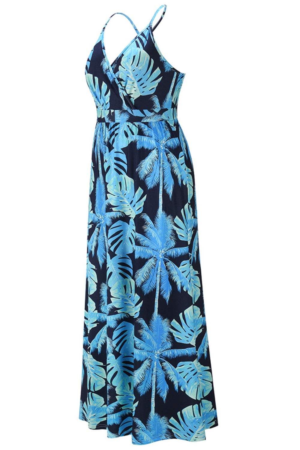 Crisscross Printed Surplice Cami Dress - Trendsi - Flyclothing LLC