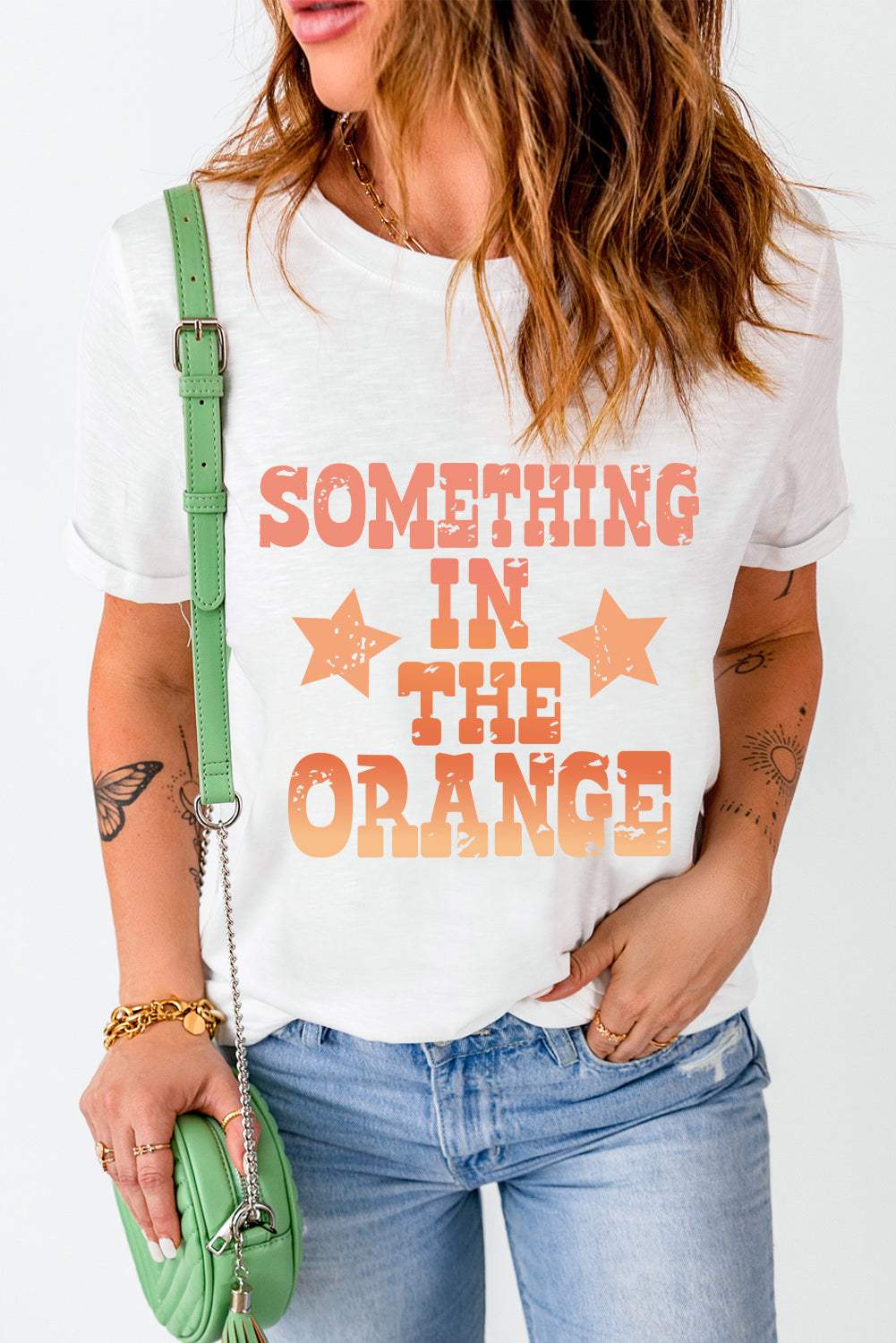 Letter Graphic Round Neck Short Sleeve T-Shirt - Trendsi - Flyclothing LLC