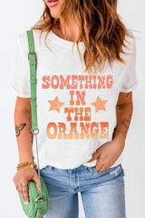 Letter Graphic Round Neck Short Sleeve T-Shirt - Trendsi - Flyclothing LLC