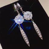 10 Carat Moissanite 925 Sterling Silver Earrings - Trendsi